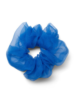Scrunchie met bloemenprint, Victoria Blue, Packshot image number 0