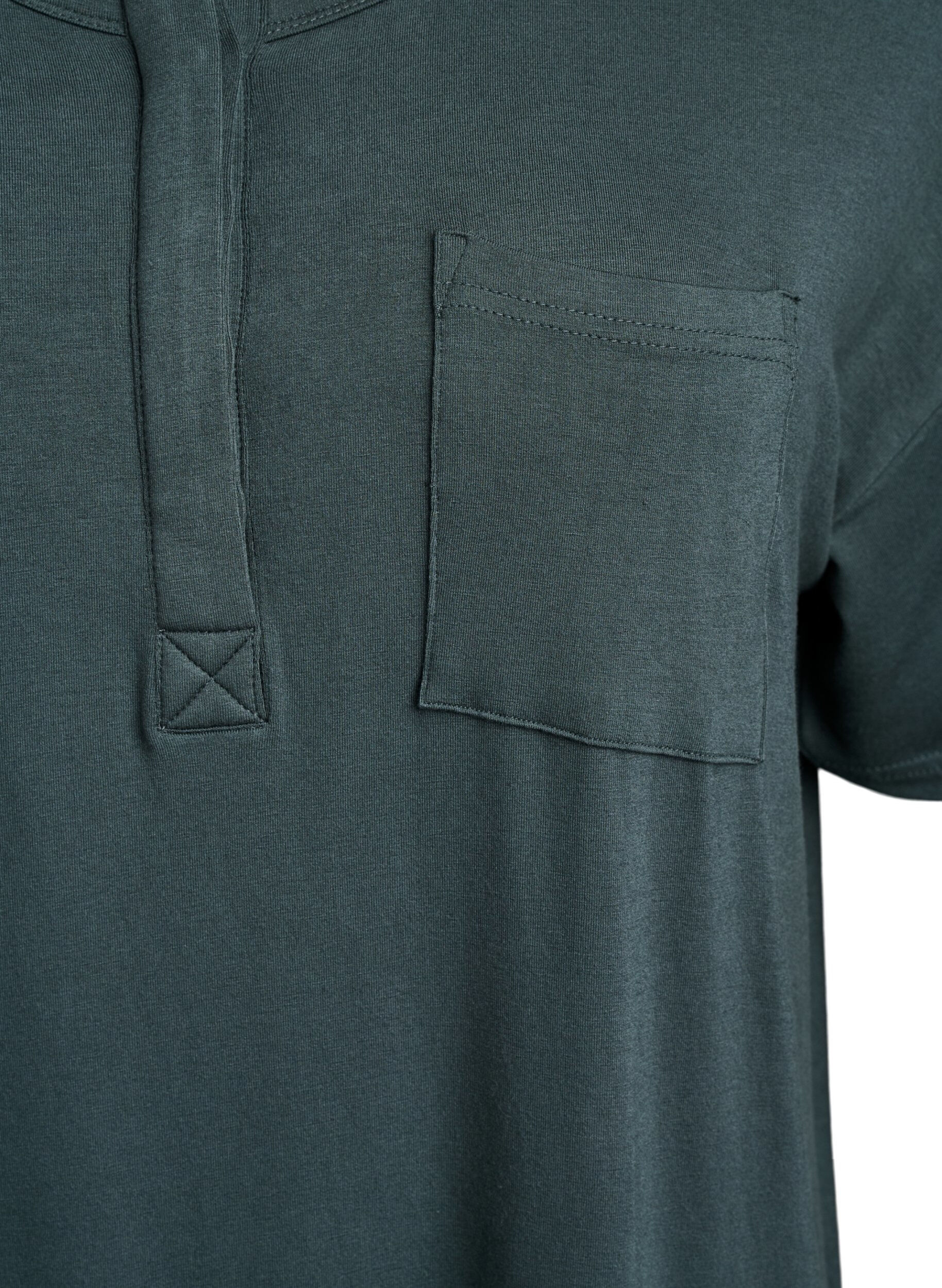 ZizziNachthemd met korte mouwen in viscose, Urban Chic, Packshot image number 2