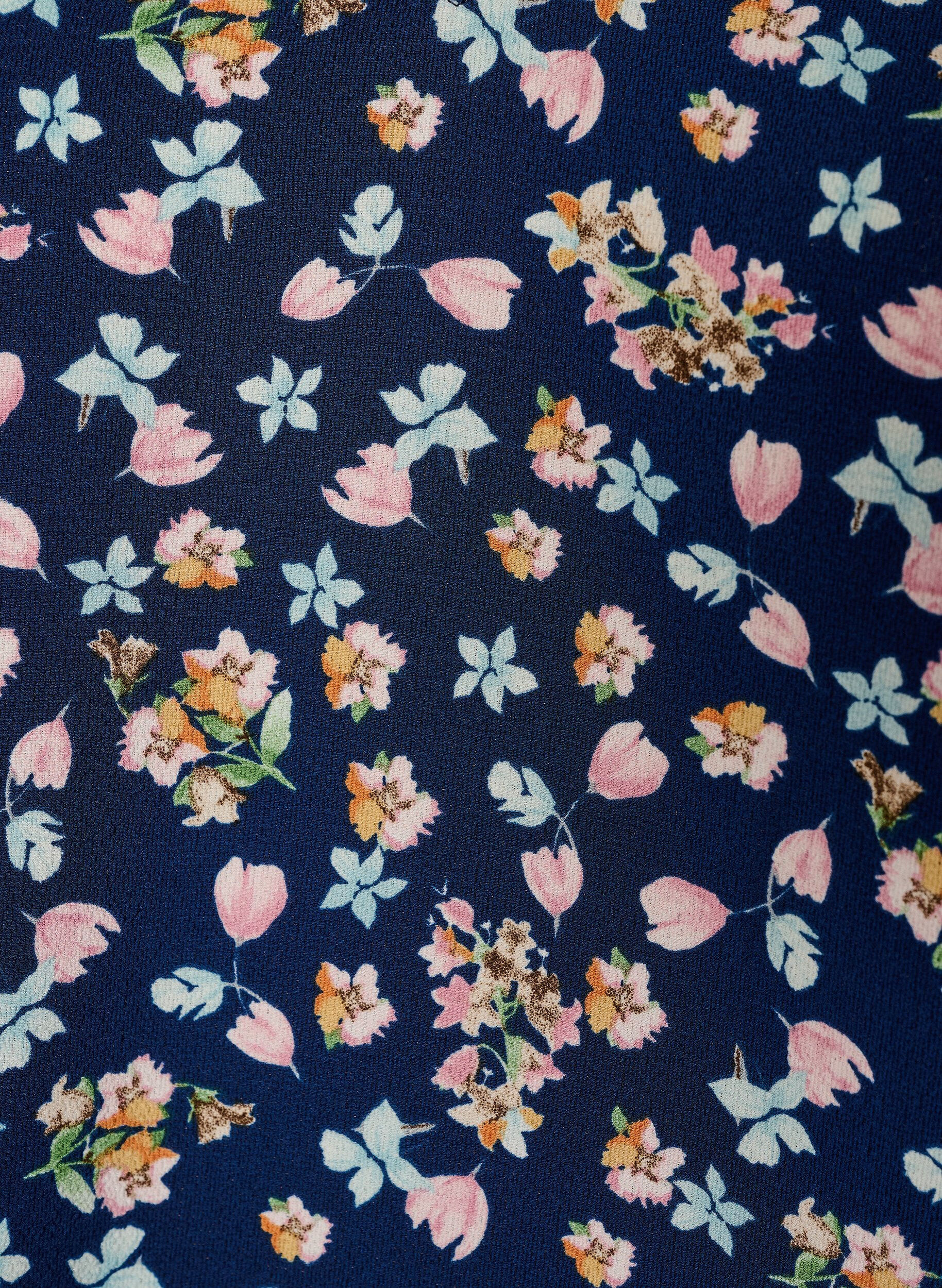 ZizziTop met print en V-hals, Blauw, Packshot image number 2