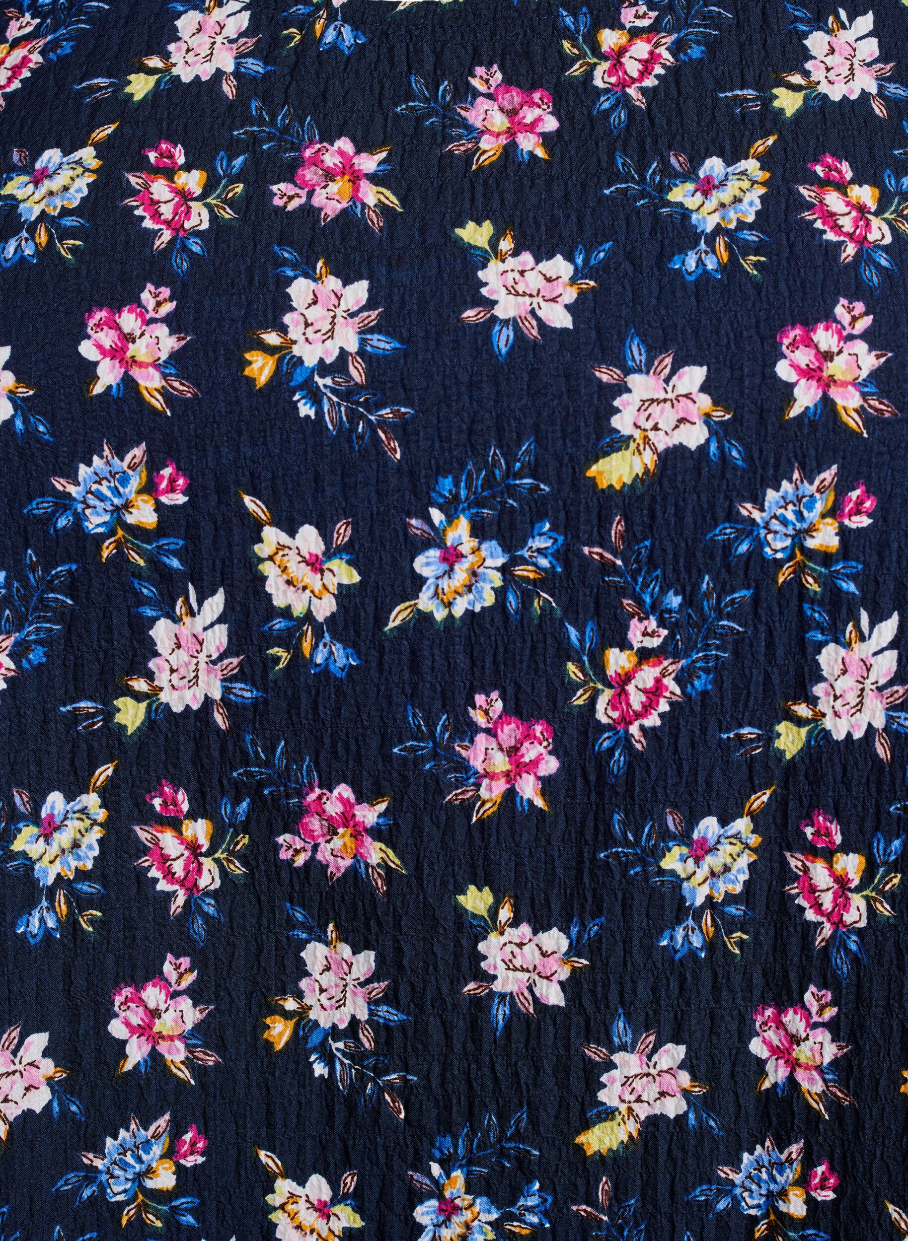 ZizziBlouse met korte mouwen en textuur, Blauw, Packshot image number 2