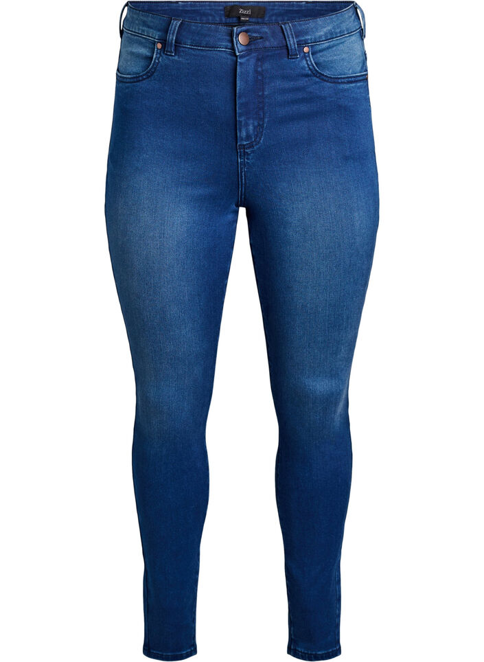 Jean Amy super slim &agrave; taille haute, Bleu, Packshot image number 0