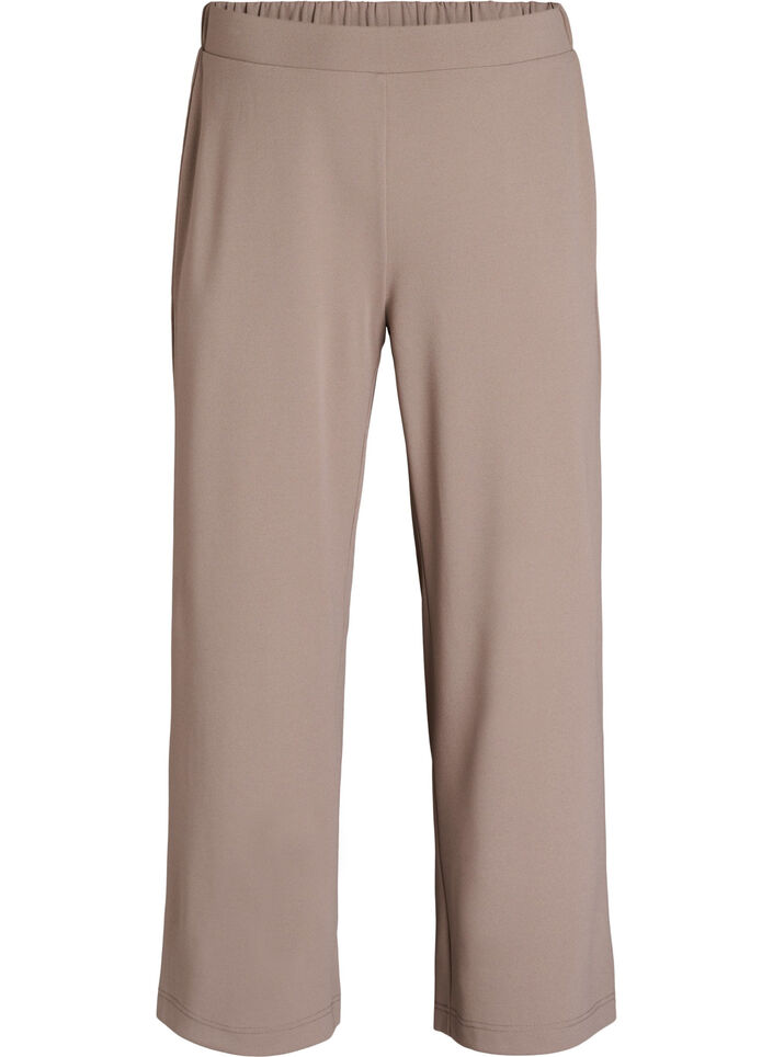FLASH - Broek met wijde pijpen, Beige, Packshot image number 0