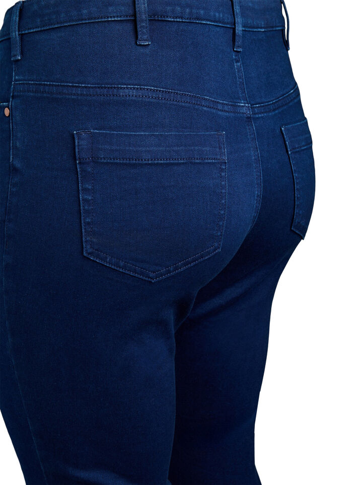 Jean capri Amy &agrave; taille haute et coupe super slim, Bleu, Packshot image number 3