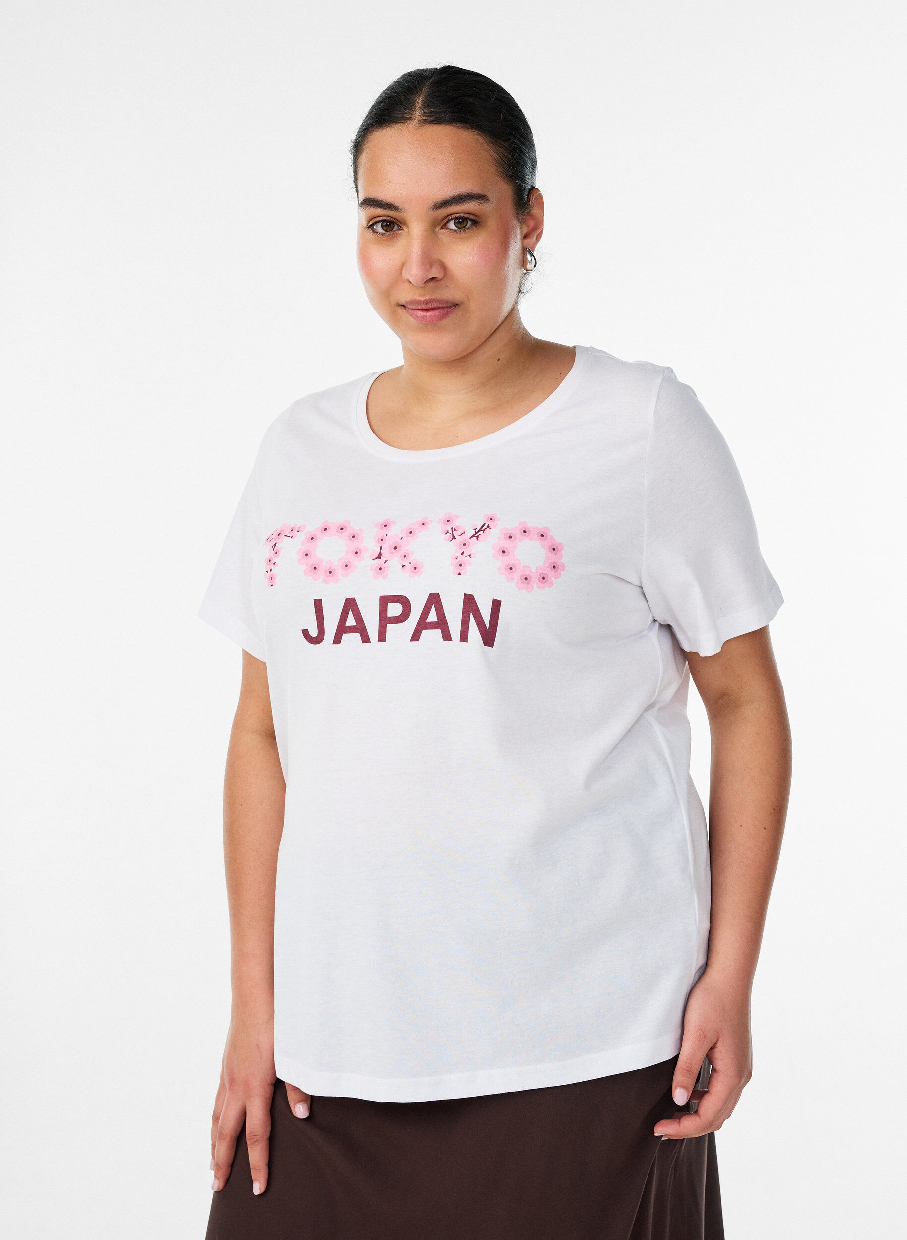 ZizziT-shirt imprim&eacute;, Blanc, Model image number 0