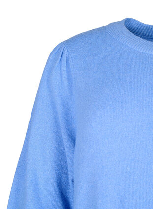 Robe en tricot avec manches 3/4 bouffantes, Blue B. /White Mel., Packshot image number 2