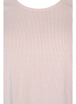 Gestreepte top met 3/4 mouwen, Pecan Brown Stripe, Packshot image number 2