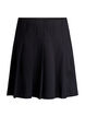 Jupe courte pliss&eacute;e &agrave; taille &eacute;lastique, Noir, Packshot image number 0