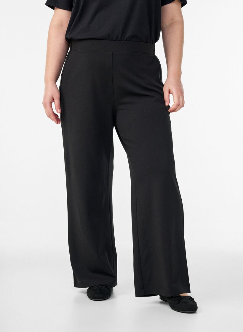 Pantalon ample, Noir, Model image number 3