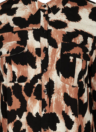 Viscose blouse met luipaardprint, Black AOP, Packshot image number 2