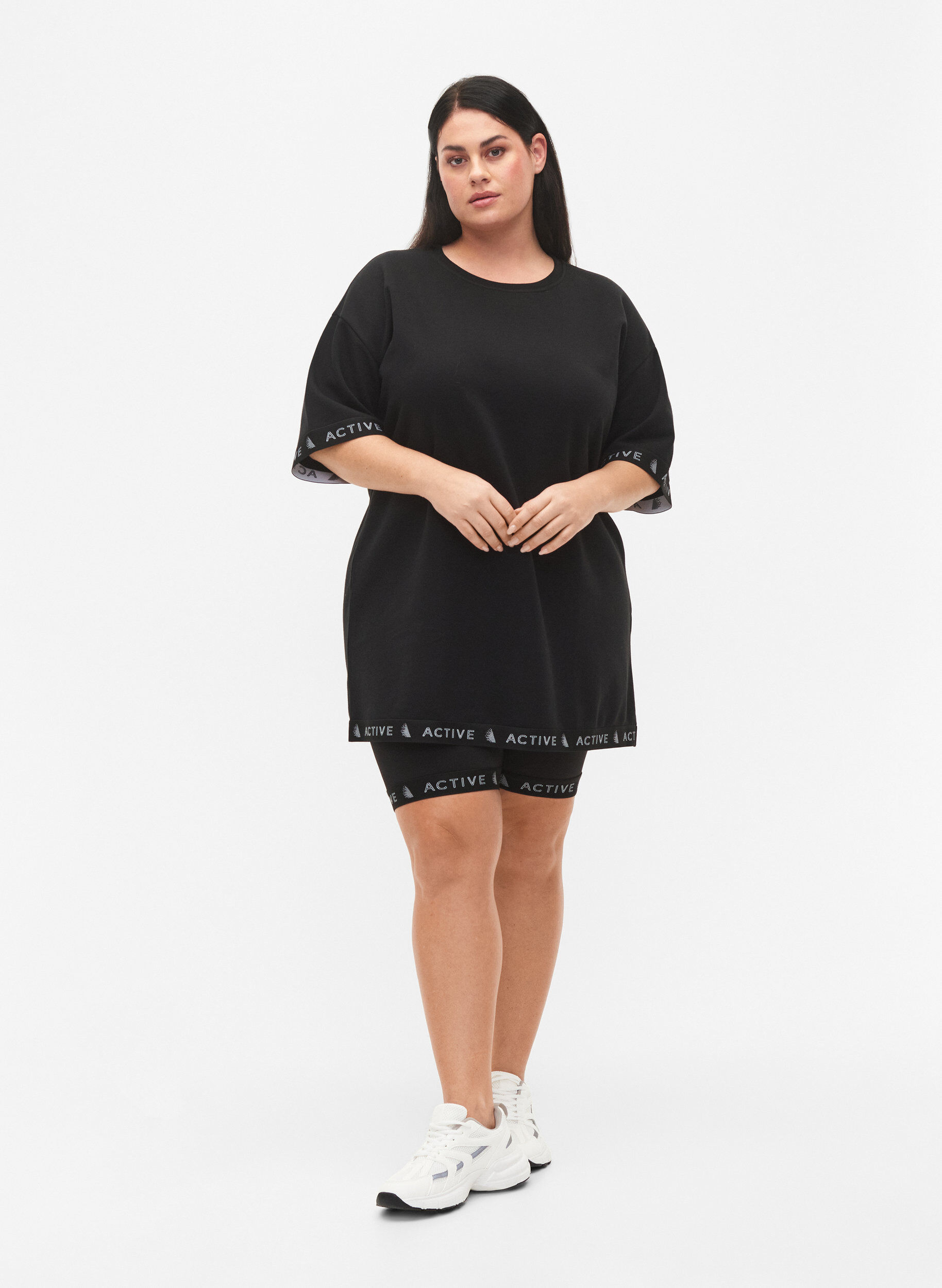 ZizziSweatshirt met 1/2 mouwen, Black, Model image number 2