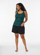 Top met print en kanten rand, Groen, Model image number 1