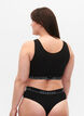 String en coton avec taille normale, Noir, Model image number 1