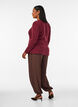 Pantalon balloon taille haute, Marron, Model image number 1