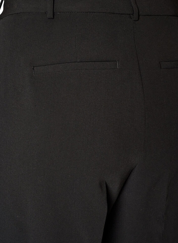 Op maat gemaakte broek met wijde pijpen en hoge taille, Zwart, Packshot image number 3