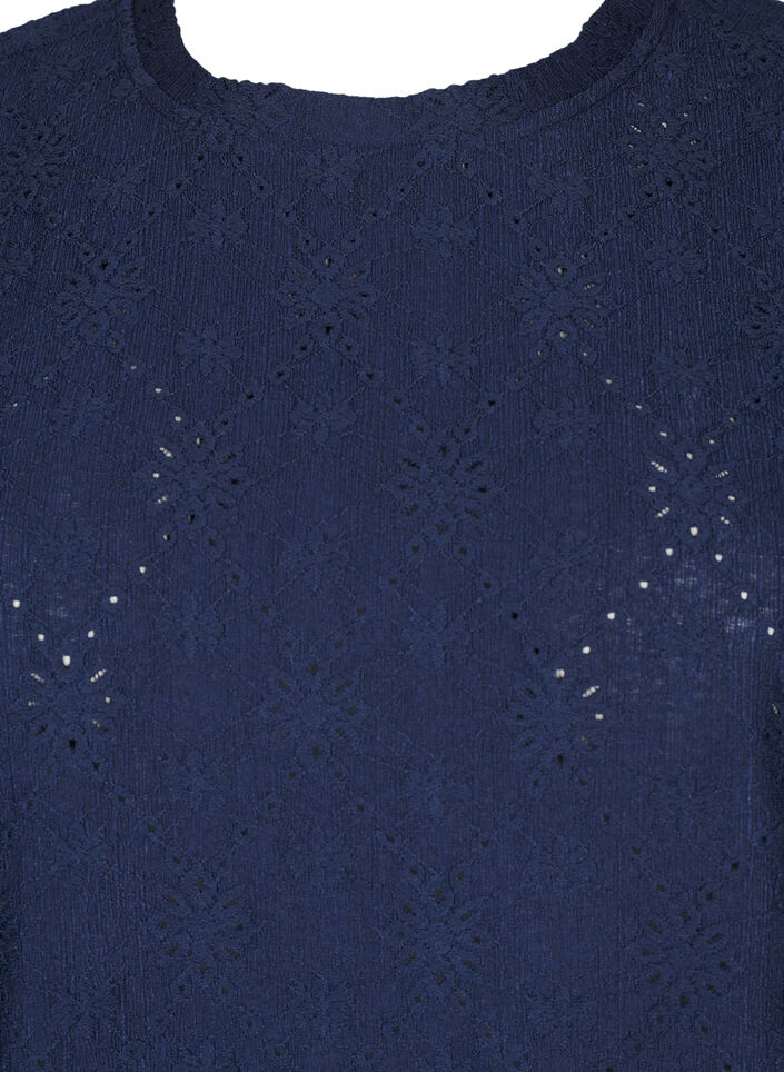 Chemisier à manches courtes avec broderie florale, Naval Academy, Packshot image number 2