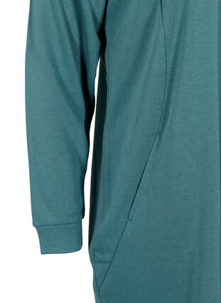 Robe sweat-shirt avec col en V, Sea Pine, Packshot image number 3