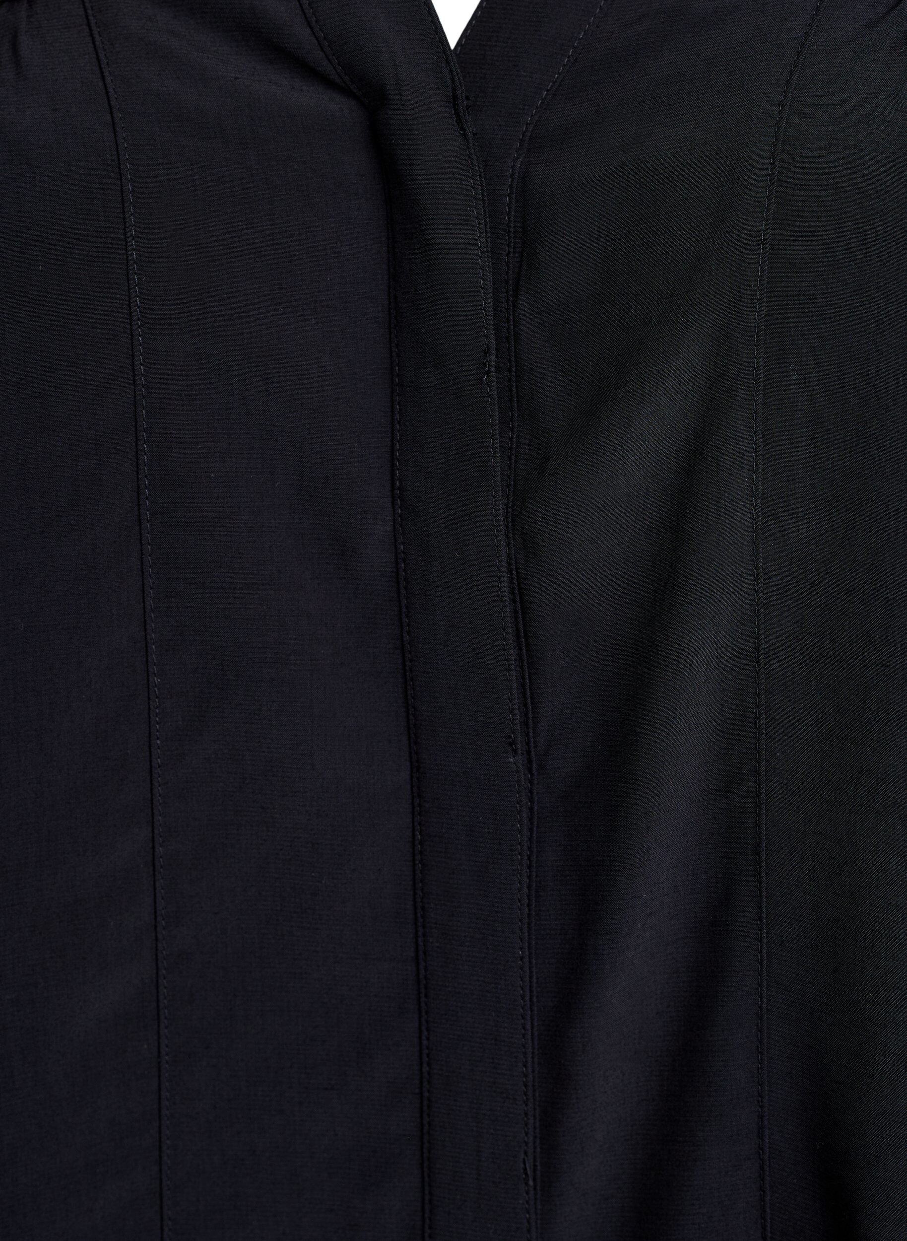 ZizziBlouse avec col &agrave; volants et fronces, Noir, Packshot image number 2