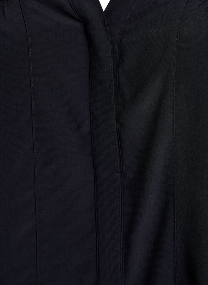 Blouse avec col &agrave; volants et fronces, Noir, Packshot image number 2