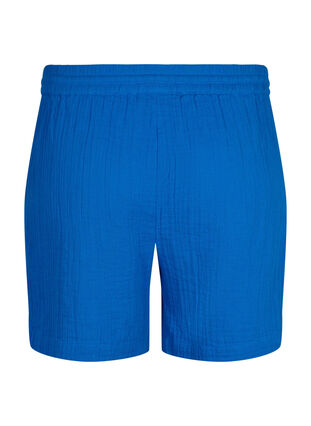 Short en mousseline de coton avec poches, Victoria blue, Packshot image number 1