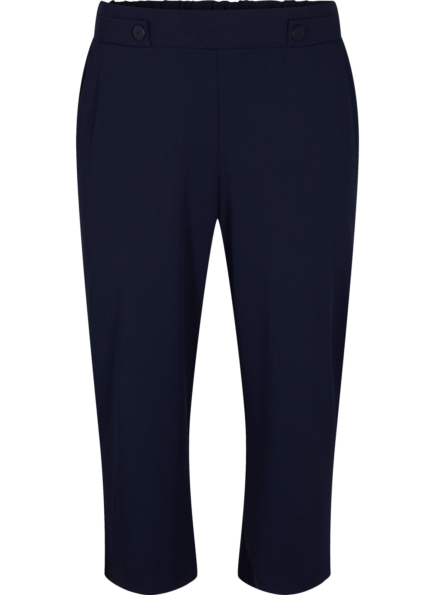 Zizzi7/8 broek met losse pasvorm, Blauw, Packshot image number 0