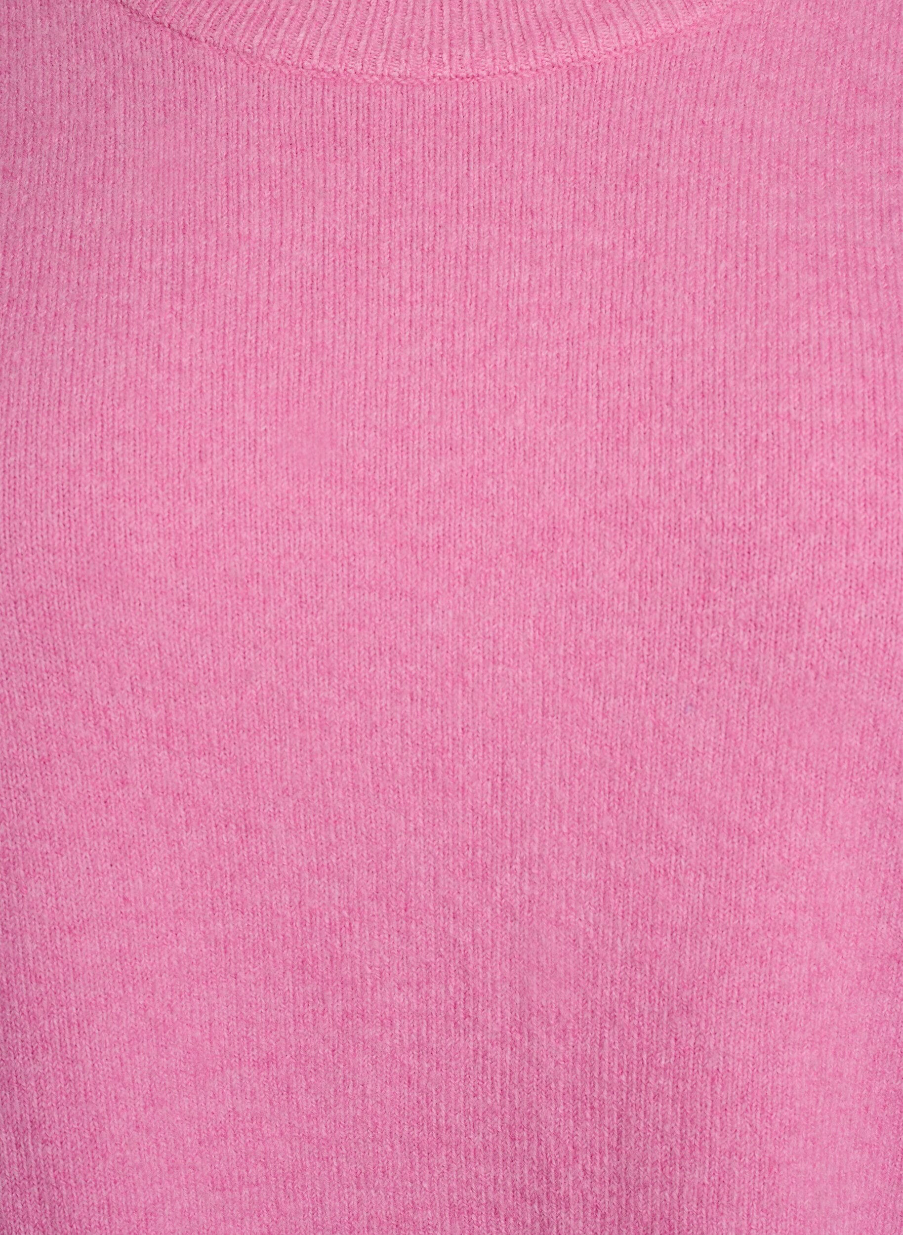 ZizziGebreide blouse met korte mouwen, Roze, Packshot image number 2