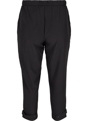 Pantalon longueur 7/8 avec des plis consus, Black, Packshot image number 1