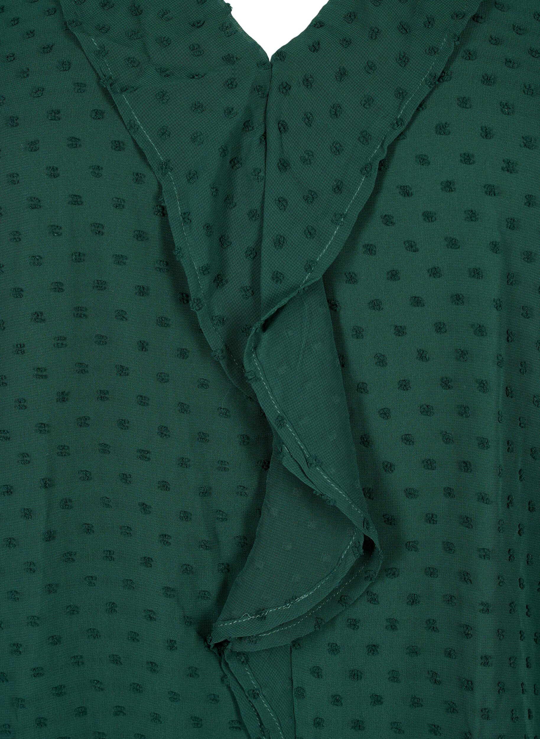 ZizziBlouse met ruches en gestippelde structuur, Scarab, Packshot image number 2