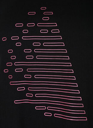 Sport-T-shirt met print, Black Diva Pink, Packshot image number 2