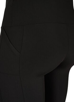 Short à taille haute, ajusté avec poches, Black, Packshot image number 3