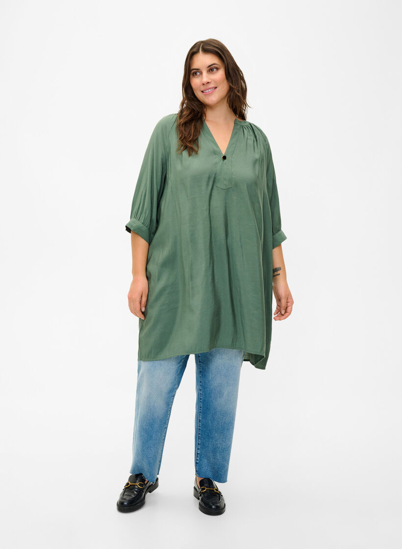 Visico- tuniek met 3/4 mouw, Duck Green, Model image number 2