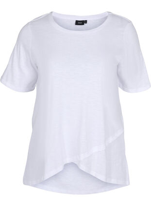 T-shirt en coton à manches courtes, Bright White, Packshot image number 0