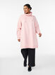 Robe sweat-shirt courte &agrave; col montant et poches, Rose poudr&eacute;e, Model image number 1