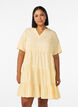 Robe A-line longueur genou en lin et viscose, Jaune clair, Model image number 0