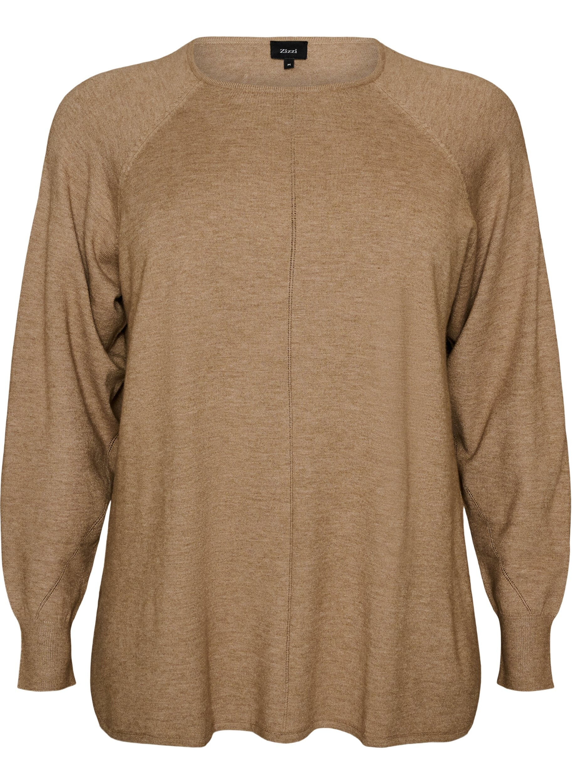 Gebreide top met ronde hals en ingebreid patroon