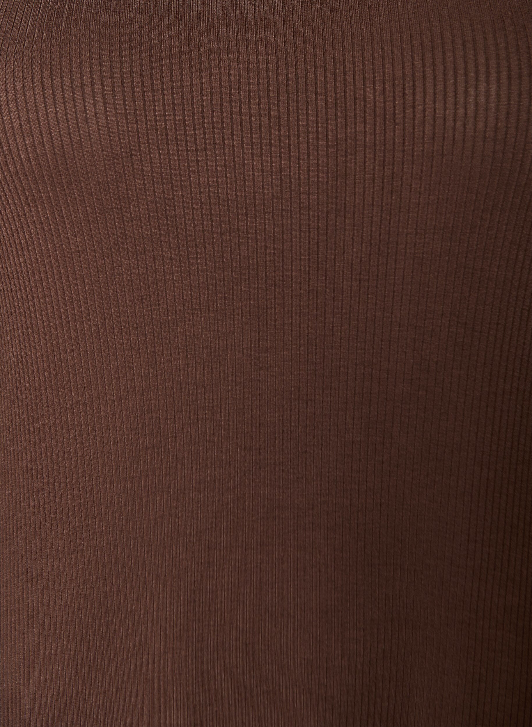 ZizziMouwloze ribjurk van viscose, Bruin, Packshot image number 2