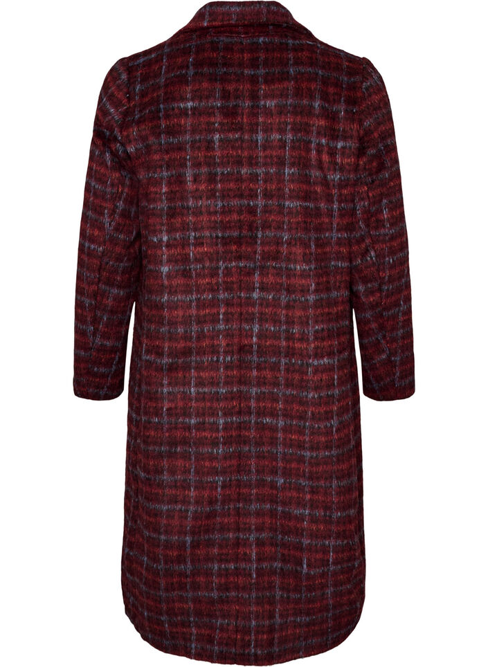 Geruite jas met zakken, Rood, Packshot image number 1