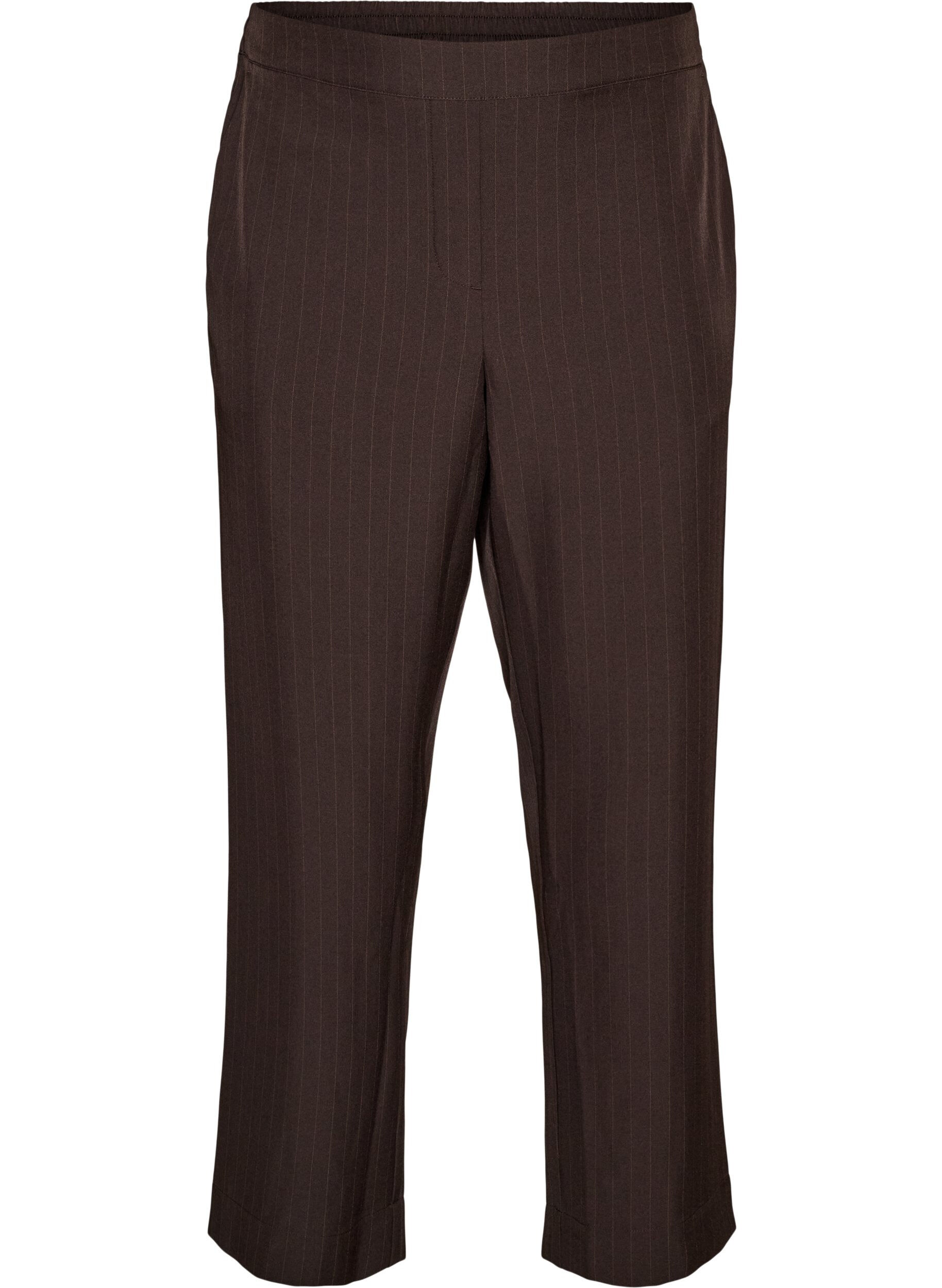 ZizziLosse broek met zakken, Bruin, Packshot image number 0