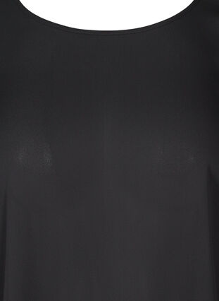 Blouse met lange mouwen en plissé, Black, Packshot image number 2