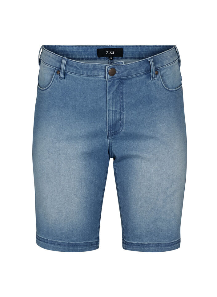 Korte broek Emily, slim fit met normale taille, Blauw, Packshot image number 0