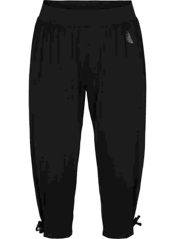 Pantalon de sport de viscose longueur 3/4, Black, Packshot image number 0