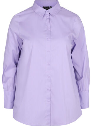Chemise à manches longues avec larges poignets, Lavender, Packshot image number 0
