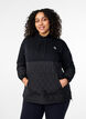 Sweatshirt met capuchon en quilt, Black, Model image number 0