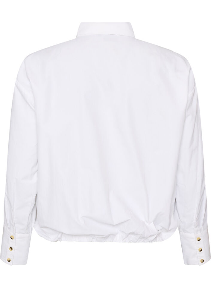 Shirt met borstzak en ballonvorm, Wit, Packshot image number 1
