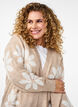 Lange cardigan met bloemen breisel, Simply Taupe Comb, Model image number 2