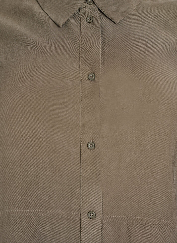 FLASH - Shirt met kraag en opgerolde mouwen, Groen, Packshot image number 2