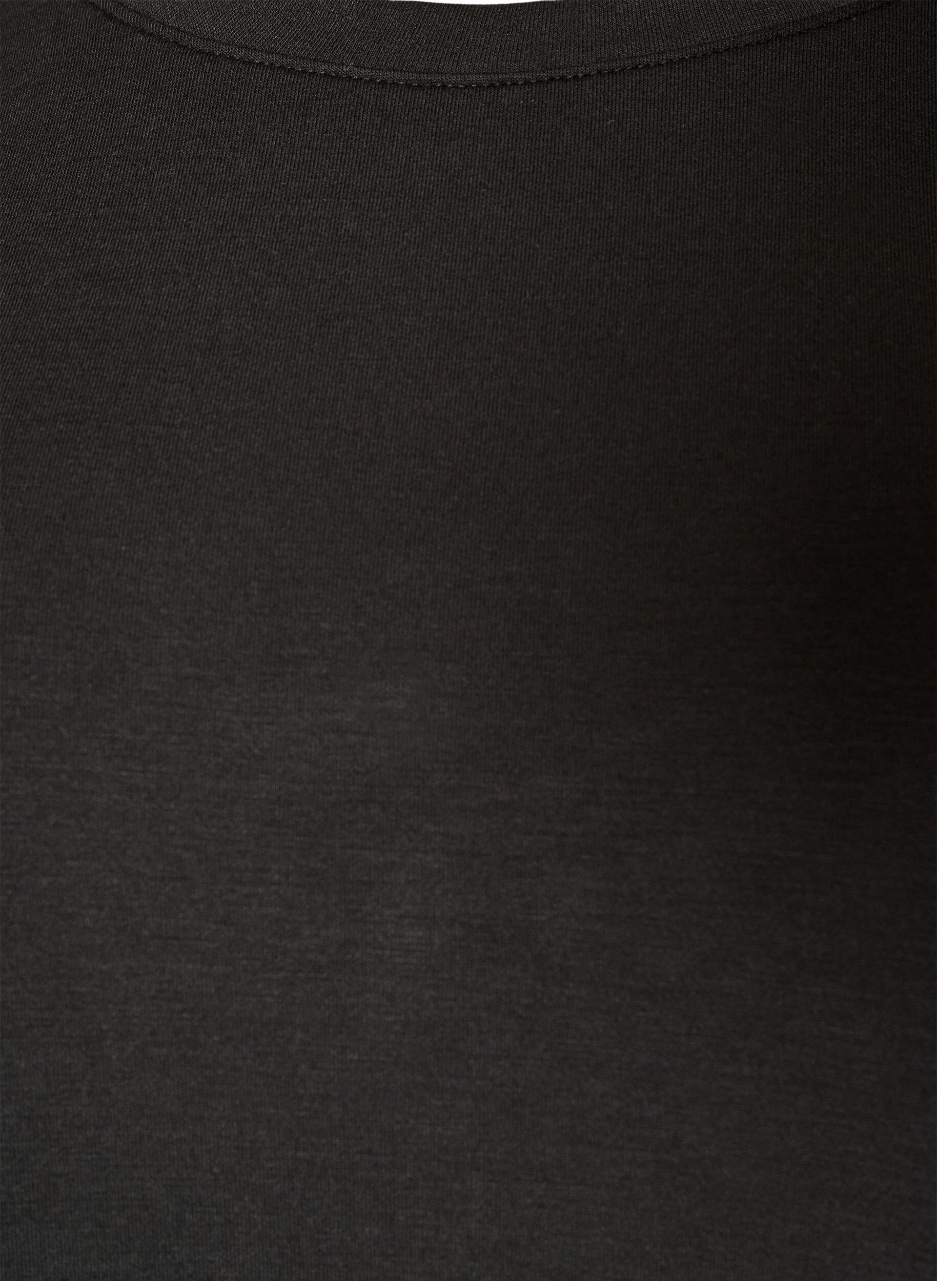 ZizziBlouse en jersey &agrave; manches longues et col rond, Noir, Packshot image number 2