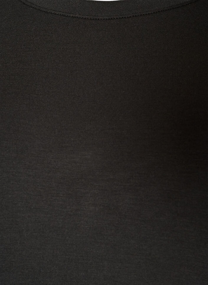 Blouse en jersey &agrave; manches longues et col rond, Noir, Packshot image number 2