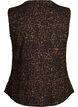 Top sans manches &agrave; texture ondul&eacute;e et fermeture boutonn&eacute;e, Marron, Packshot image number 1