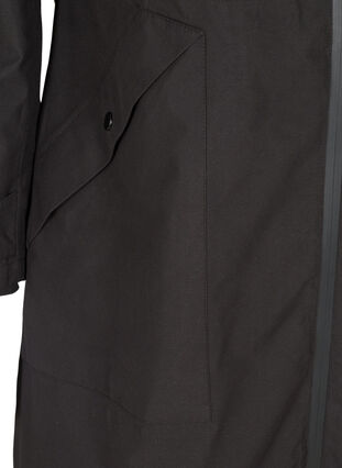 Veste imperméable avec capuche amovible, Black, Packshot image number 3