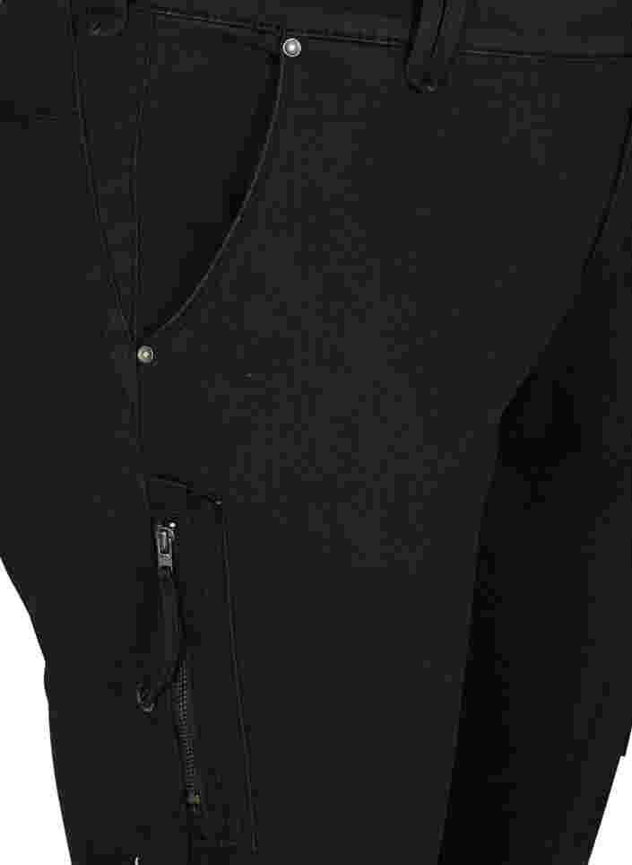 Jean capri coupe slim avec poches, Black, Packshot image number 2